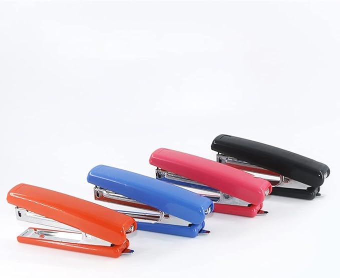 KUYWLMKMZZ Desk Stapler Stapler Document Binding Stabler Desktop Stapler Labor-Saving Office Student Supplies 25 Pages Capacity 4 Colors for Choice School Supplies (Color : B)