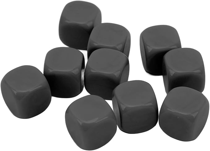 Drfeify Creative Crafts 30pcs in Established for DIY Projects and Educational Purposes, DICADOS of Plastic 6 Sides for Activities in The Classroom (Black)