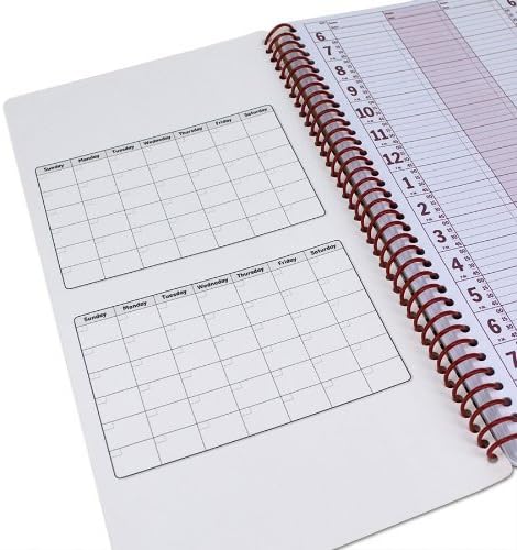Portage Business Appointment Book and Daily Planner – Undated Appointment Book, Hourly Planner in 15 Minute Intervals, Durable With Extra Thick Cover, Spiral Bound With Rounded Pages – 41 x 35