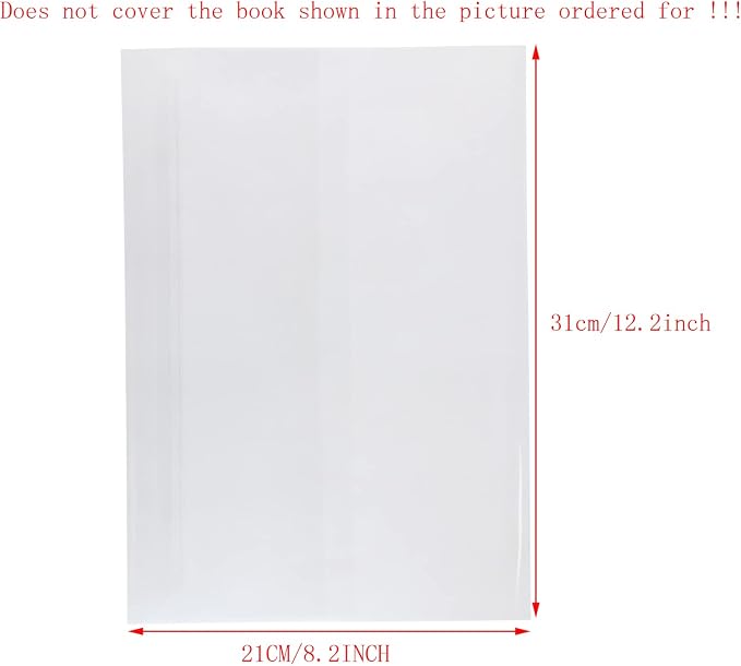 ONLYKXY 10pcs Clear Exercise Book Covers for Home Office Books Waterproof Plastic Sleeves (A4)