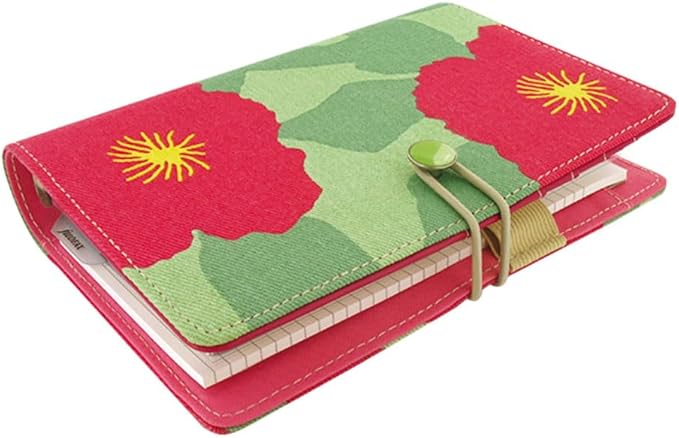 Filofax Cover Story Organizer, Personal Size, Primrose - Twill Canvas, Six Rings, Week-to-View Calendar Diary, Multilingual, 2025 (C022539-25)