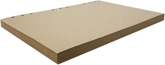 Zelten Refills/Loose Leaves for B5 Cover Ring Binder/Personal Organizer/Planner(B5 9 Holes, Brown Refill)