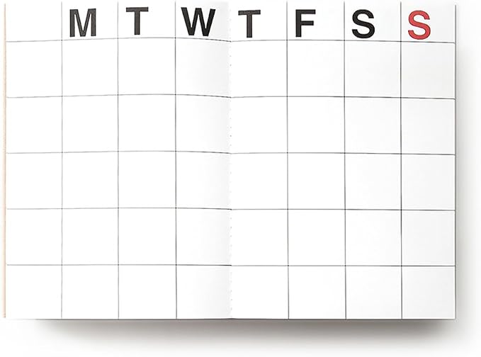JSTORY Big Monthly Planner Stitch Bound Lays Flat Undated Year Round Flexible Cover Goal/Time Organizer Thick Paper Eco Friendly Customizable A3 16 Months 18 Sheets Brown