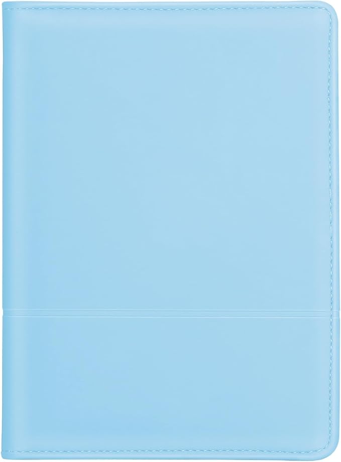 Padfolio/Portfolio Binder, Mini Padfolio Portfolio Binder 5 x 8 Legal Writing Pad, A5 Document Organizer Folder for Men Women, Sky Blue.