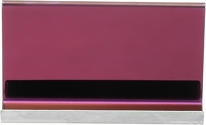 PATIKIL Business Card Holder for Desk, 3Pcs Business Card Holders Stainless Steel Card Stand Organizer Cards Display for Office Exhibition, Red