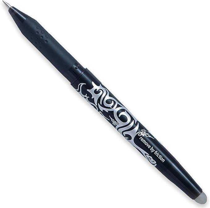 Pilot Frixion FR7 Heat/Friction Erasable Rollerball Pen 0.7mm Medium Nib Black/Blue/Red (Pack of 3)