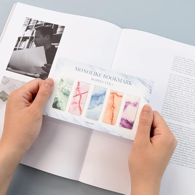 Monolike Magnetic Bookmarks Marble Ver.2, Set of 5