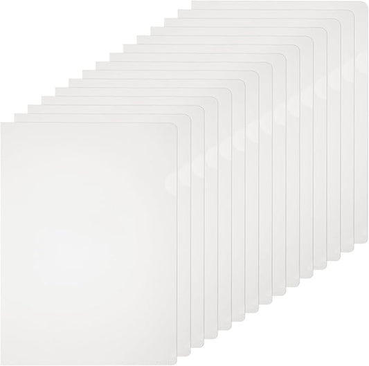 PATIKIL A4 Plastic Folders, 15 Pack Clear Folders L Type Project Pockets Paper Document Jacket Sleeves L Shaped Transparent for Documents Plastic Office File, 8.7x12.2in, White