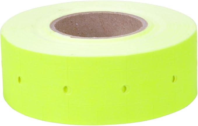 Fluorescent Chartreuse Labels to fit Towa®GL/ SpeedyMark4/ Halmark Model "L" Price Guns 16 Pack (Free Ink Roll Included)