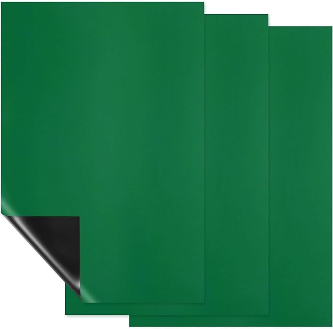 PATIKIL Magnetic Dry Erase Board Sheet for Fridge, 3 Pcs 12 x 8 Inch Erasable Refrigerator Whiteboard for Kitchen for Home Kitchen Organizer Planner Office Storage, Green (1mm)