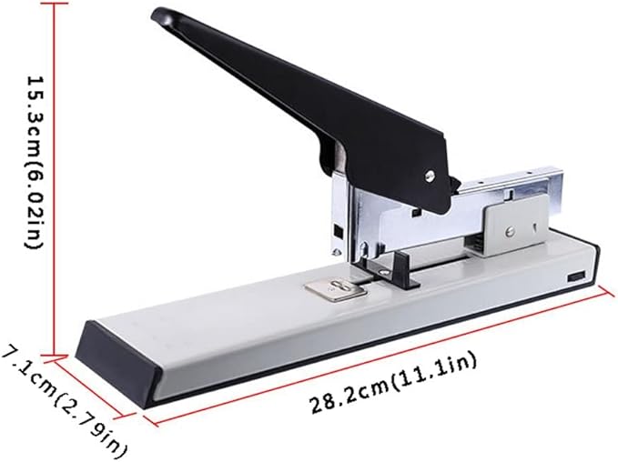 KUYWLMKMZZ Desk Stapler Staplers Office Heavy Duty 100 Page Capacity Metal Heavy Duty Stapler Suitable for Office Learning Desktop File Sorting and Binding School Supplies (Color : A)
