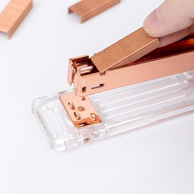 Transparent Acrylic Rose Gold Stapler