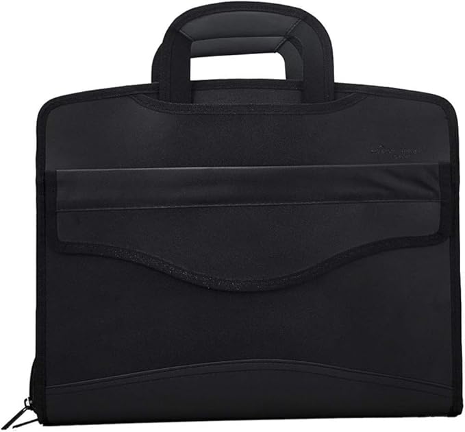 Business Portfolio Padfolio Briefcase for Laptop Document Receipt Note Storage Organizer Large Foldable Expandable File Folder Project Tablet A4 Paper Carrying Case Holder With Handles