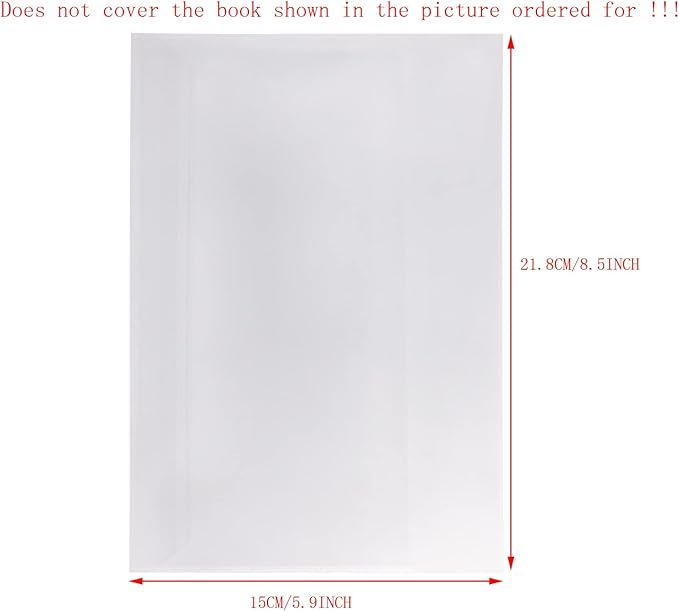 ONLYKXY 10pcs Clear Exercise Book Covers for Home Office Books Waterproof Plastic Sleeves (A5)