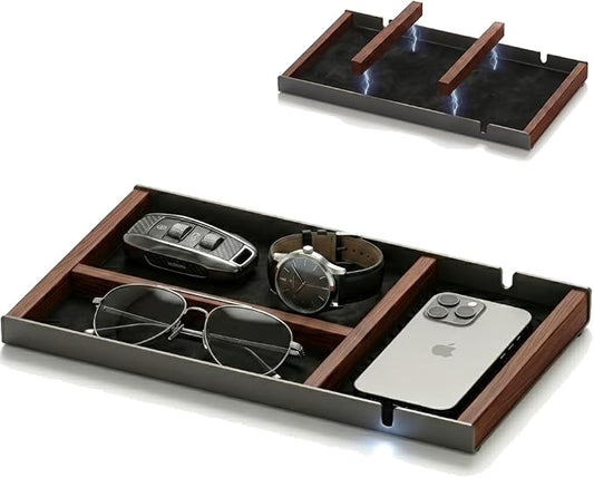 Magnetic Desk Organizer — Your Order Freely Defined — Modular EDC Valet Tray for Desk & Drawer — Premium Modern Catch-All Tray for Office Workspace Home Décor & Tech Storage