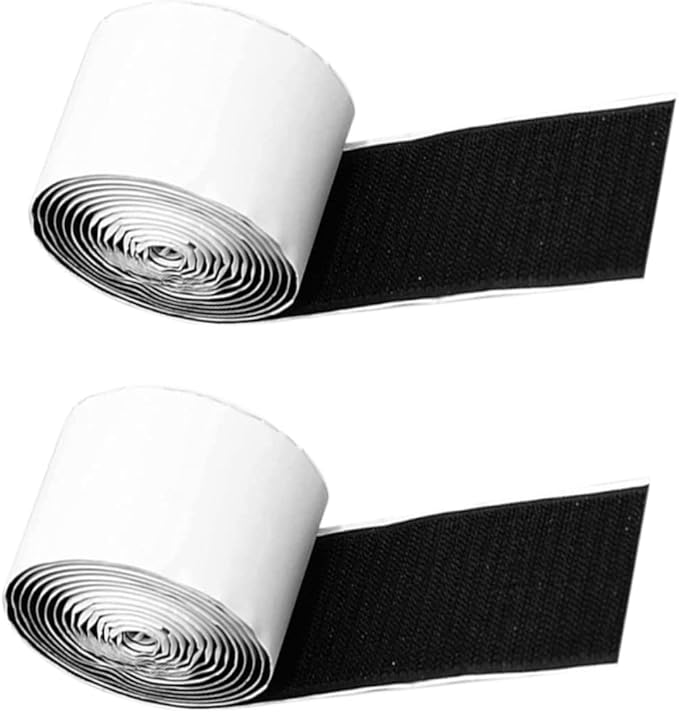 2rolls Electric Guitar Pedal Mounting Tape Hook and Loop Fasteners Durable Grip for Secure Pedal Board Setup for Guitarists and Musicians