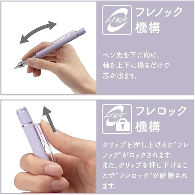 Tombow Mechanical Pencil 0.5mm, Navy & Gray with Eraser Refills | Japanese Stationery | Mechanical Pencil Pack | School Supplies | College Essentials | Office Supplies | Japan Import