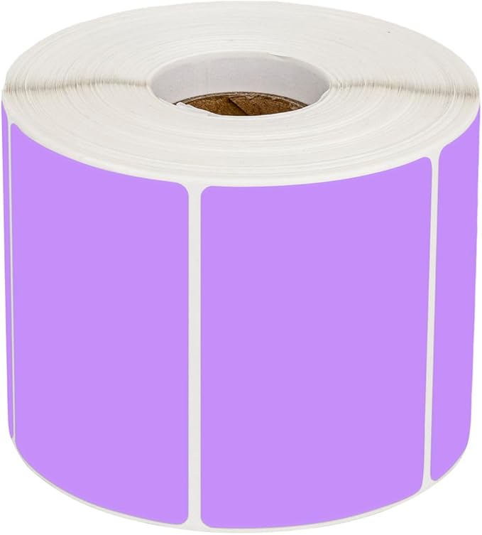 Muka 800 PCS 1.5" x 2.25" Purple Thermal Labels Color Label for Barcodes, Address, Consignment, Compatible with Thermal Label Printer