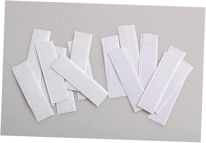 Ciieeo 10Pcs Back Adhesive Mounting Tape Strong Hook and Loop Gripper Strips for Wall Rug and Home Use Reusable for Crafts Office and Classroom