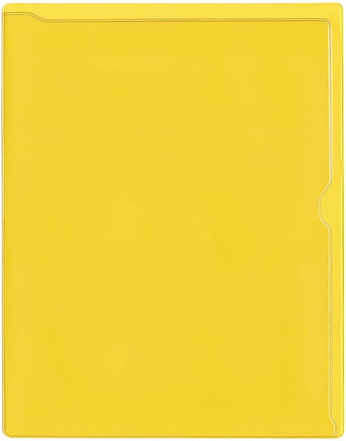 StoreSMART - Paperwork Organizers - 20-Pack - Yellow Plastic Back, Clear Plastic Front - Heavy Duty - PF8511PQY-20