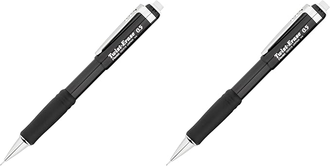 Pentel® Twist-Erase® III Mechanical Pencil, 0.5 mm, Black (Pack of 2)