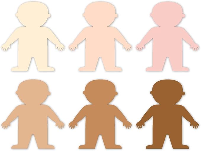 CTP Multicultural People 6" Cut-Outs Learning Décor Accents for Classroom Diversity (Creative Teaching Press 10592)