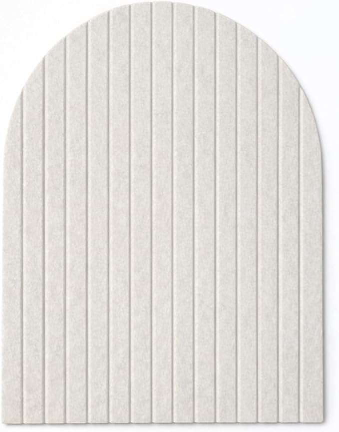 Orelle Fluted Arch Felt Bulletin Board (Beige, 23 x 31)