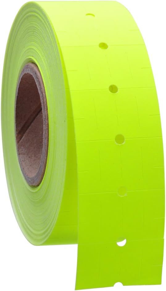 Fluorescent Chartreuse Labels to fit Motex® MX5500 Price Guns 16 Pack (Free Ink roll Included)