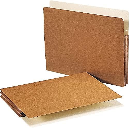 Smead File Pocket, Straight-Cut Tab, 1-3/4" Expansion, Letter Size, Redrope, 50 per Box (73254)