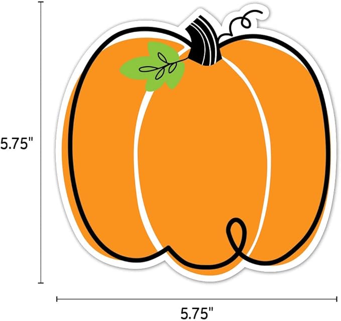CTP Doodle Pumpkin 6" Cut-Outs Learning Décor Accents for Halloween & Fall Classroom Theme (Creative Teaching Press 10590)