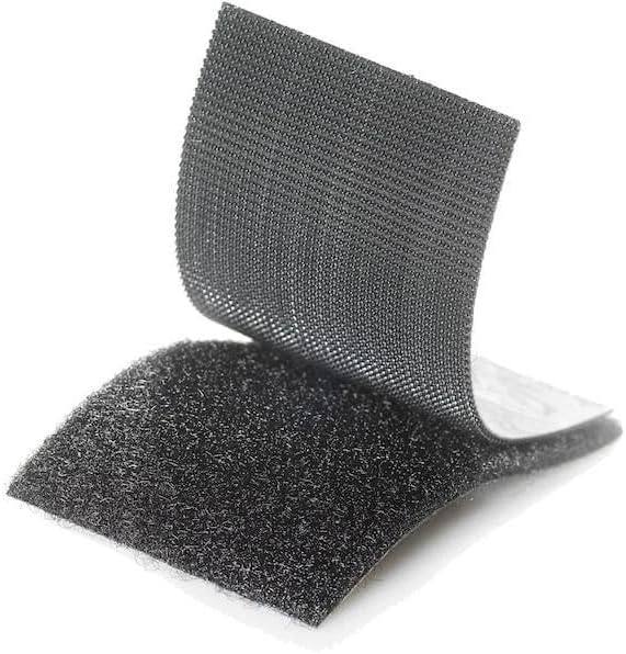 ACTIVLIFE for Velcro Brand 90199 Reclosable Fastener, Rubber Adhesive, 4 in, 2 in W, Black