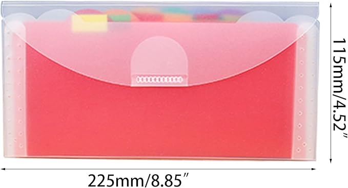 7 Pockets File Folder Organizer for Case Document Storage Bag Money Filing Holder PP Water Resistant Expanding Receipt File Folder Office Storage Organ Bag Filing Product for Cashier