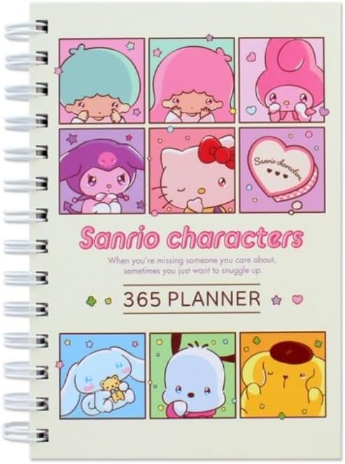 Generic New Version Cute Kitty Melody Friends 365 Daily Planner, 5 x 7 inches, Hard Cover (Ivory)