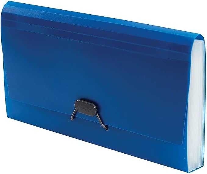 Staples 13‑Pocket Check File, Compact Accordion Organizer for Checks, Receipts & Small Documents, Durable Poly Construction – Assorted Colors