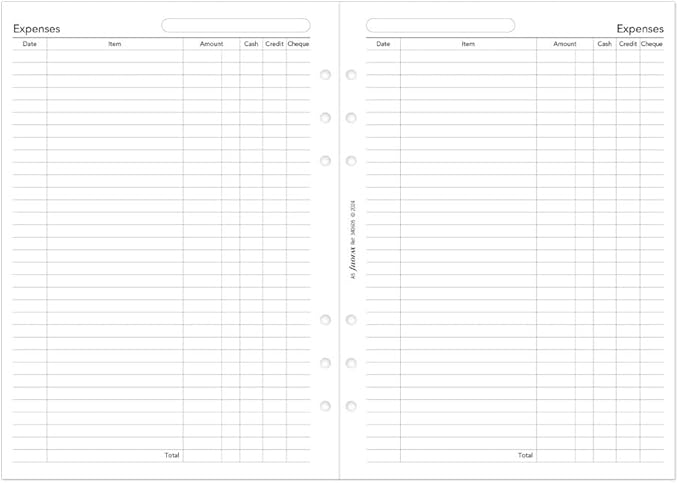 Filofax Calendar Diary Refill, A5 Size, One Day on One Page with Appointments, Business Diary, White Paper, English, 2026 (C68519-26)