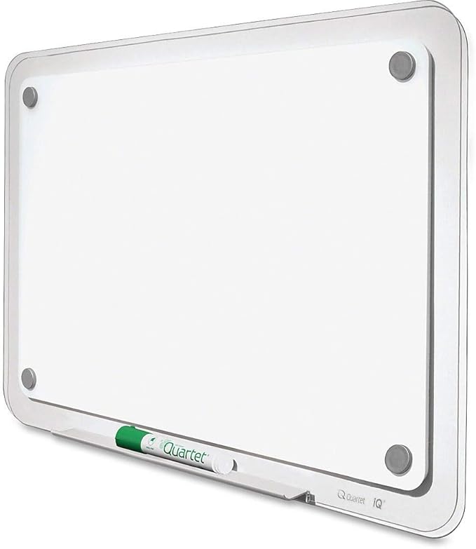 Quartet TM3623 iQTotal Erase Board, 36 x 23, White, Clear Frame