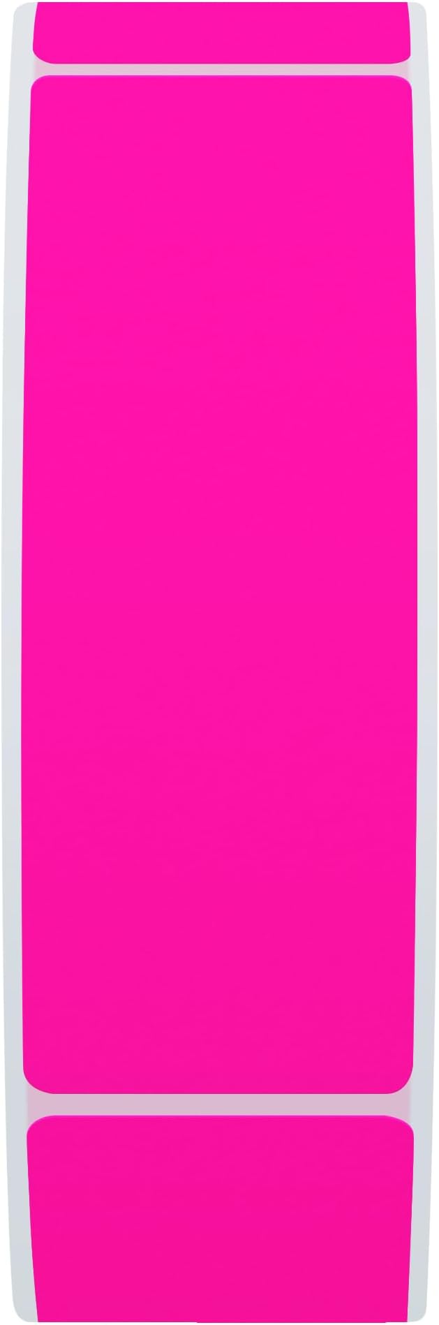 Hybsk 1x3 Inch Color-Code Labels Fluorescent Pink Sticker Rectangle 500 Labels Per Roll (Fluorescent Pink)