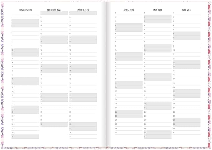 Letts of London® 2026 Morocco Weekly/Monthly Planner, 12 Months, January to December, A5 Size, 8.25" x 5.875", Sewn Binding, Matte-Laminated Hard Cover, Multilingual, Pink (C082494-26)