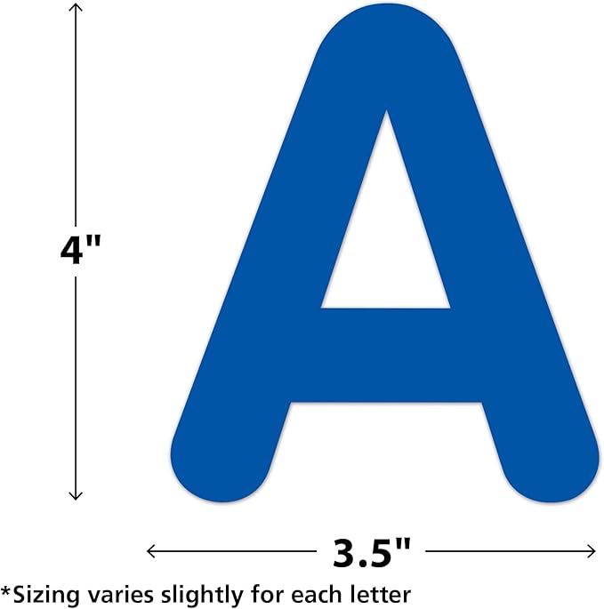 Teacher Created Resources Self-Adhesive Blue 4" Classic Letters Uppercase (TCR9642)