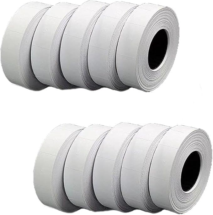 JIAYING Double Line Price Label Paper for MX-6600，20 Rolls ofWhite Price Label Paper