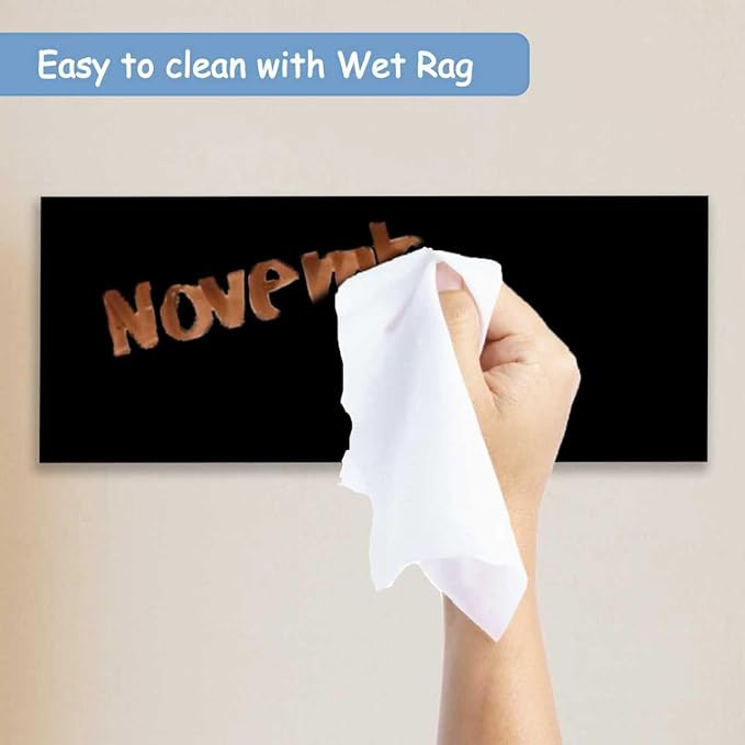 Magnetic Chalkboard Contact Paper for Wall,Peel and Stick Self Adhesive Blackboard Wall Decal Roll for Home School,40" x 16",Black (CB-BK-40100)