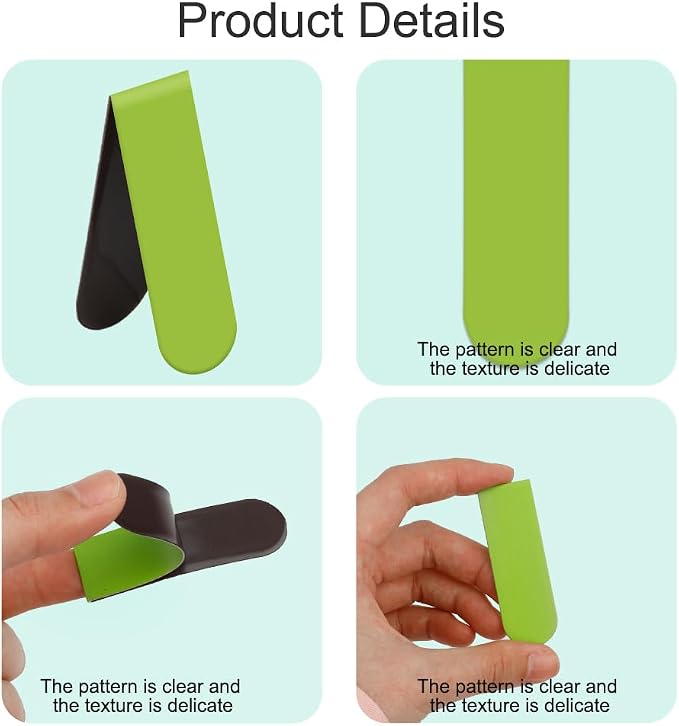 Magnetic 15-Piece Cute Bookmarks - Solid Colorful Magnets (Dark Colors) For Men, Women & Kids - Teacher Gift, Bulk Bookmarks