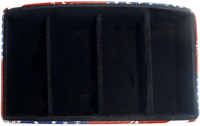 Remote Control Holder Organizer - Leather Table Desk Storage with 4 Spacious Compartments