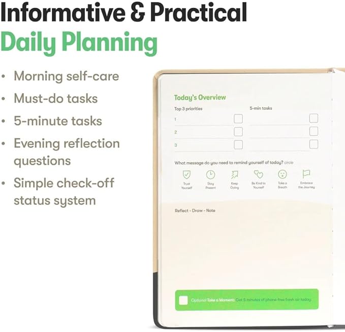 The Habit Nest Daily Planner,The Ultimate Undated A5 Planner. Plan each day to perfection, boost productivity, Organizer, and Habit Tracker Journal.