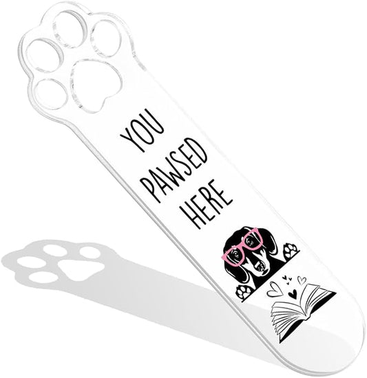 Dachshund Dog Lover Gifts, Dachshund Dog Bookmark for Book Lovers Bookworm Bookish Nerd Librarian Sister Brother, Cute Funny Bookmarks for Women, Book Club Gifts for Reader Pet Owner-LDS01