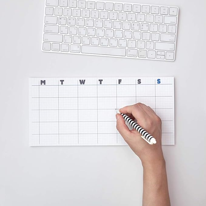 JSTORY Sticky Planner Adhesive Paper Note Columnar Scheduler Organizer To-do One Size Large White