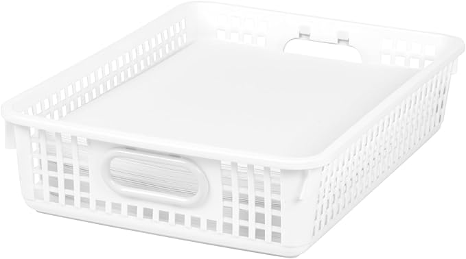Really Good Stuff Small Desktop Paper Storage Baskets, 14" x 10" x 3.25", 6 Pack, Tropics, Versatile Storage Solution for Classroom, Home and Office, Toy Storage, Multi-Purpose