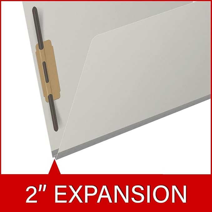 25 Pt. Pressboard Classification Folders, Full Cut End Tab, Letter Size, No Dividers, Light Gray (Box of 25)
