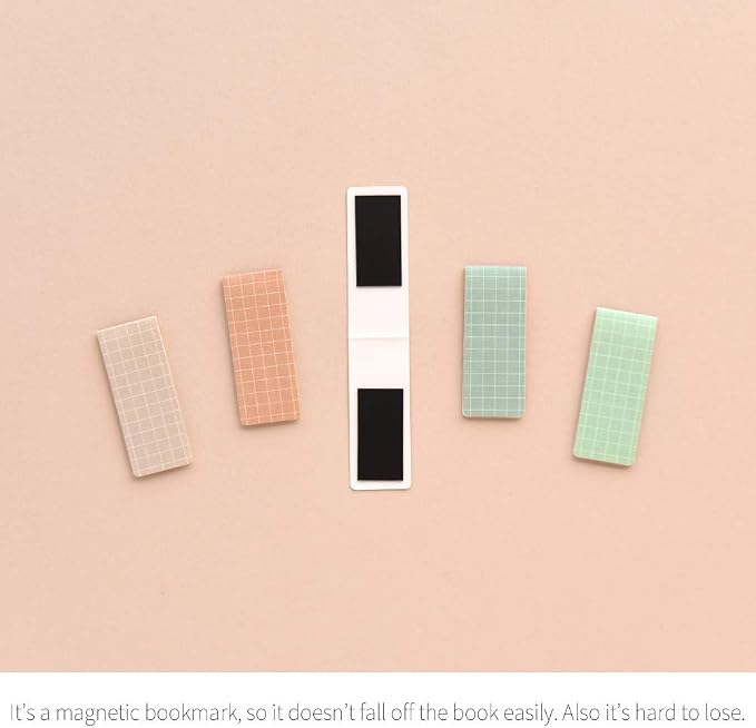 Monolike Magnetic Bookmarks Grid Sunset + Soft Clay, Set of 10