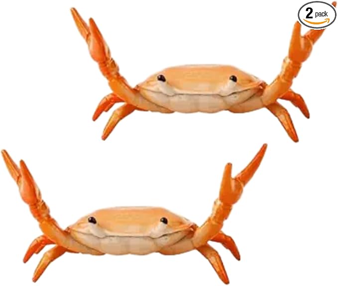 2Pcs Creative Crab Pen Holder Weightlifting Crabs Pen Stand Storage Rack, Office Desktop Decoration, Pencil Holders Desk Supplies Holders and Dispensers, Desk Accessories and Workspace Organizers